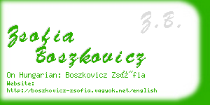 zsofia boszkovicz business card